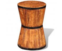 VidaXL Taburete decorativo de madera maciza mango, forma reloj arena