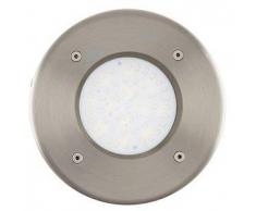 EGLO Foco LED para suelo exterior Lamedo 2,5 W redondo plateado 93482