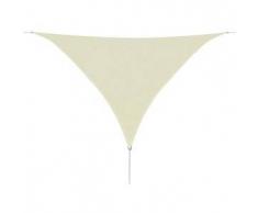 VidaXL Toldo de vela triangular 5x5x5 m HDPE crema