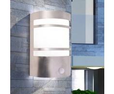 VidaXL Lámpara de pared para exterior con sensor acero inoxidable