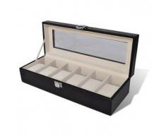 VidaXL Estuche Relojero para 6 relojes