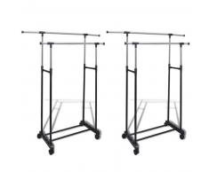 VidaXL Perchero Ajustable Para Ropa de 2 Barras - Piezas