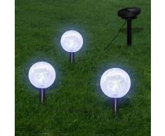 VidaXL Lámparas flotantes solares para piscina, con LED, 3 unidades