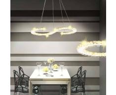 VidaXL Lámpara de Techo Cristal en Forma S con LED 22 W