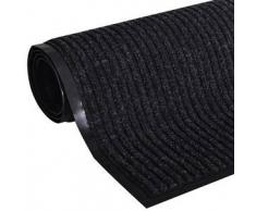 VidaXL Alfombra de entrada PVC negra, 90 x 150 cm