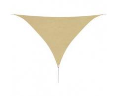 VidaXL Toldo de vela triangular tela oxford 5x5x5 m beige