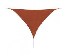 VidaXL Toldo de vela triangular tela oxford 5x5x5 m terracota