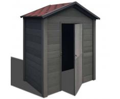 VidaXL Caseta de almacenamiento jardín WPC 178x118x237 cm gris