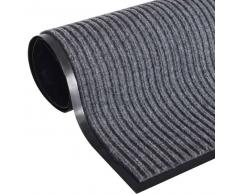 VidaXL Alfombra de entrada PVC gris, 90 x 60 cm