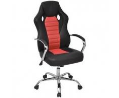 VidaXL Silla de Oficina Ejecutiva Carreras Rojo Brillante Cuero Sint.