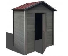 VidaXL Caseta de almacenamiento jardín WPC 188x188x264 cm gris