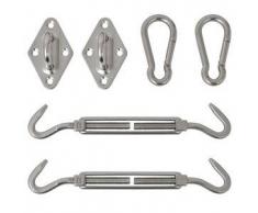 VidaXL Kit de montaje para toldo vela 6 piezas acero inoxidable
