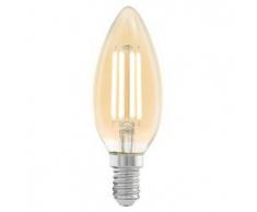 EGLO Bombilla LED de estilo vintage E14 C37 11557, Color ámbar