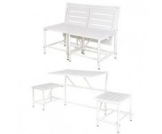 Esschert Design Banco blanco de jardín, BL064