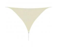 VidaXL Toldo de vela triangular 3,6x3,6x3,6 mm HDPE crema