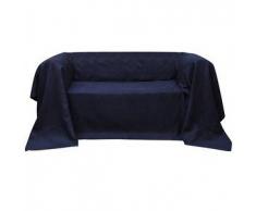 VidaXL Funda color azúl marino para sofá de micro-gamuza, 210 x 280 cm
