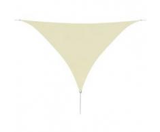 VidaXL Toldo de vela triangular tela oxford 5x5x5 m crema