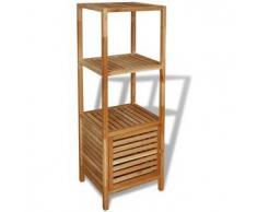 VidaXL Estantería de cuarto baño 39,5x35,5x123 cm madera nogal