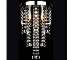 VidaXL Lámpara blanca colgante de metal con adornos cristal