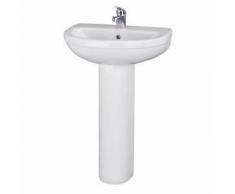 hudson reed Lavabo y Pedestal en Cerámica en Estilo Moderno 550mm
