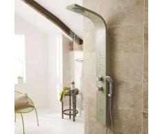 hudson reed Panel de Ducha Termostático Hidromasaje Multifunción de ABS con acabado en Color Crema - Nesta