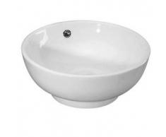 hudson reed Lavabo Sobre Encimera en Cerámica Redondo de 40cm