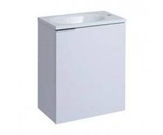 hudson reed Mueble de Lavabo Suspendido con Acabado Color Blanco Lacado 500x300x600mm con Lavabo Integrado - Ranwick