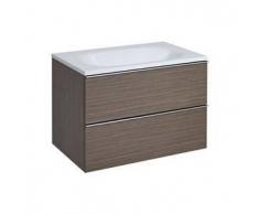 hudson reed Mueble de Lavabo Suspendido con Acabado Efecto Color Roble 475x480x520mm con Lavabo Integrado - Randwick