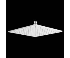 hudson reed Alcachofa de Ducha LED Orientable Cuadrada en Acero Inoxidable de 200mm