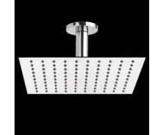 hudson reed Alcachofa de Ducha Cuadrada Extraplana 300 x 300mm en Acero Inoxidable con Brazo de Ducha en Lat&