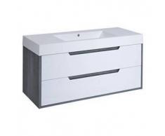 hudson reed Mueble de Lavabo Suspendido con Acabado Color Blanco Lacado 1200x500x600mm con Lavabo Integrado - Newport