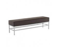 CLP Banco 4 plazas de Tulip acero inoxidable marrón 46 cm