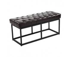 CLP Banco Amun B100 tapizado de cuero sintético metal marrón 46 cm
