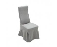 CLP Silla de comedor Borkum con cubierta de tela madera gris 49 cm