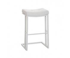 CLP Taburete bar tapizado Nepal W78 metal blanco sin respaldo 78 cm