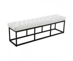 CLP Banco Amun B150 tapizado de cuero sintético metal blanco 46 cm