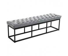 CLP Banco Amun B150 tapizado de cuero sintético metal gris 46 cm