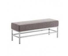 CLP Banco 3 plazas Tulip tela acero inoxidable gris 46 cm