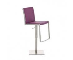 CLP Taburete ECO acero inoxidable lila altura regulable 57 - 79 cm