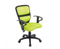 CLP Silla de oficina Einstein para niños plastico negro / verde altura regulable 43 - 50 cm