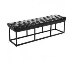 CLP Banco Amun B150 tapizado de cuero sintético metal negro 46 cm