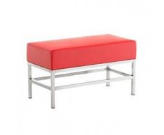 CLP Banco 2 plazas Tulip acero inoxidable rojo 46 cm
