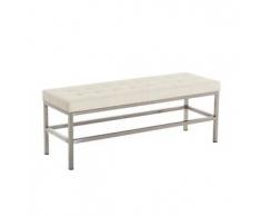 CLP Banco St. Pauli de cuero sintético acero inoxidable crema 46 cm