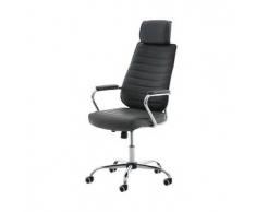 CLP Silla de escritorio moderna RAKO metal gris altura regulable 46 - 57 cm