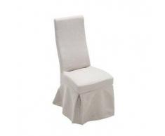 CLP Silla de comedor Borkum con cubierta de tela madera crema 49 cm