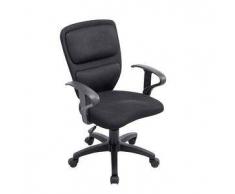 CLP Silla de oficina Einstein para niños plastico negro/negro altura regulable 43 - 50 cm