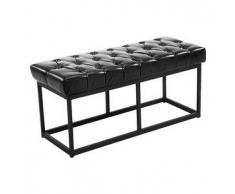 CLP Banco Amun B100 tapizado de cuero sintético metal negro 46 cm