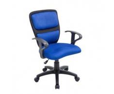 CLP Silla de oficina Einstein para niños plastico negro/azul altura regulable 43 - 50 cm