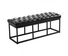 CLP Banco Amun B120 tapizado de cuero sintético metal negro 46 cm