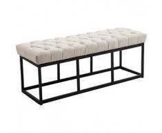 CLP Banco Amun B120 tapizado de tela metal crema 46 cm